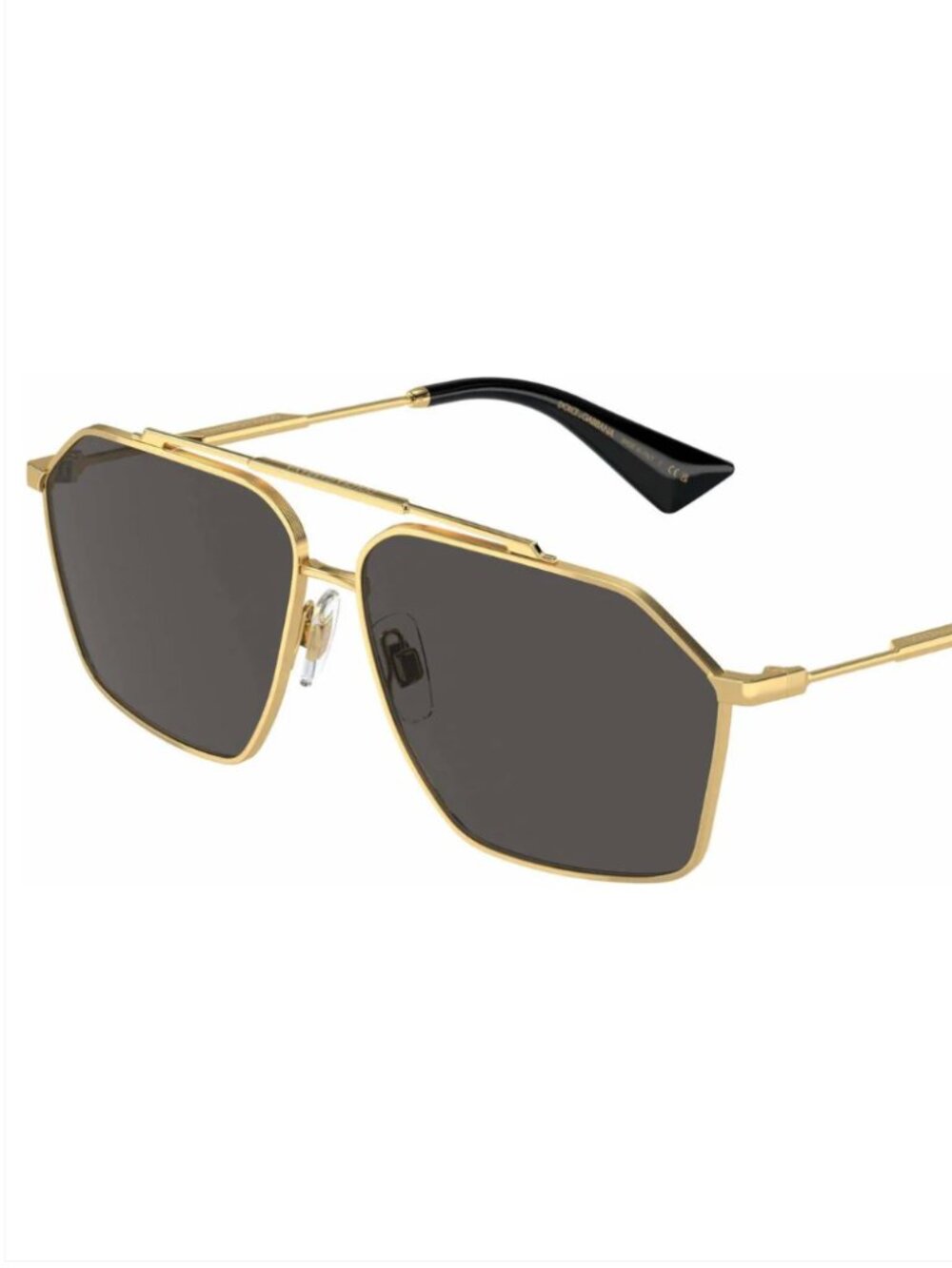 NWOT Dolce & Gabbana Stefano DG2303 Black Gold Sunglasses Aviators Eyewear Pilot - Picture 3 of 9
